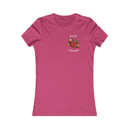 FLEX CHAMPS! (Small Front Logo) - Women's Favorite Tee (Bella+Canvas)