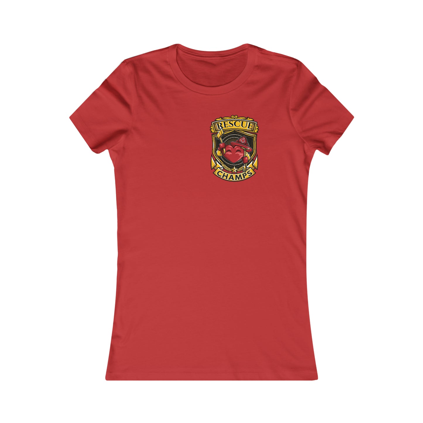 RESCUE CHAMPS! (Small Front Logo) - Women's Favorite Tee (Bella+Canvas)