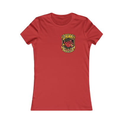 RESCUE CHAMPS! (Small Front Logo) - Women's Favorite Tee (Bella+Canvas)