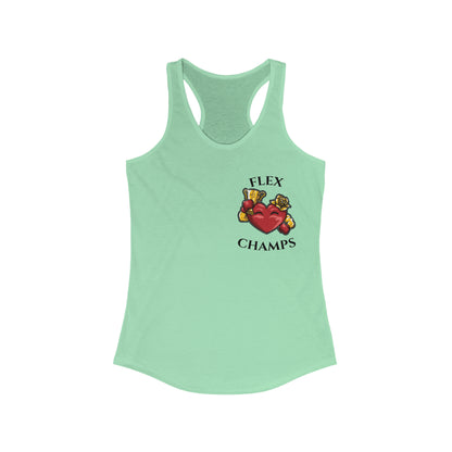 FLEX CHAMPS (Small Logo) - Women's Ideal Racerback Tank