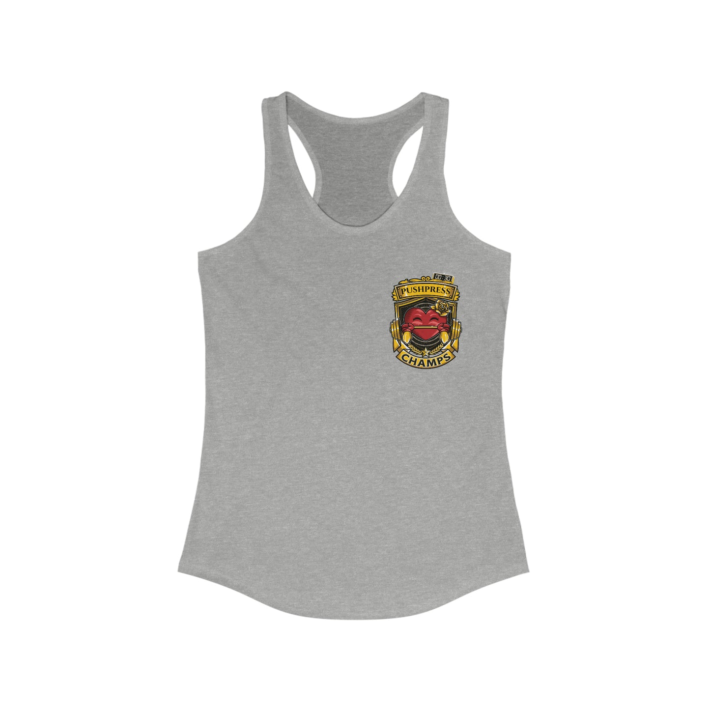 PUSHPRESS CHAMPS (Small Logo) - Women's Ideal Racerback Tank