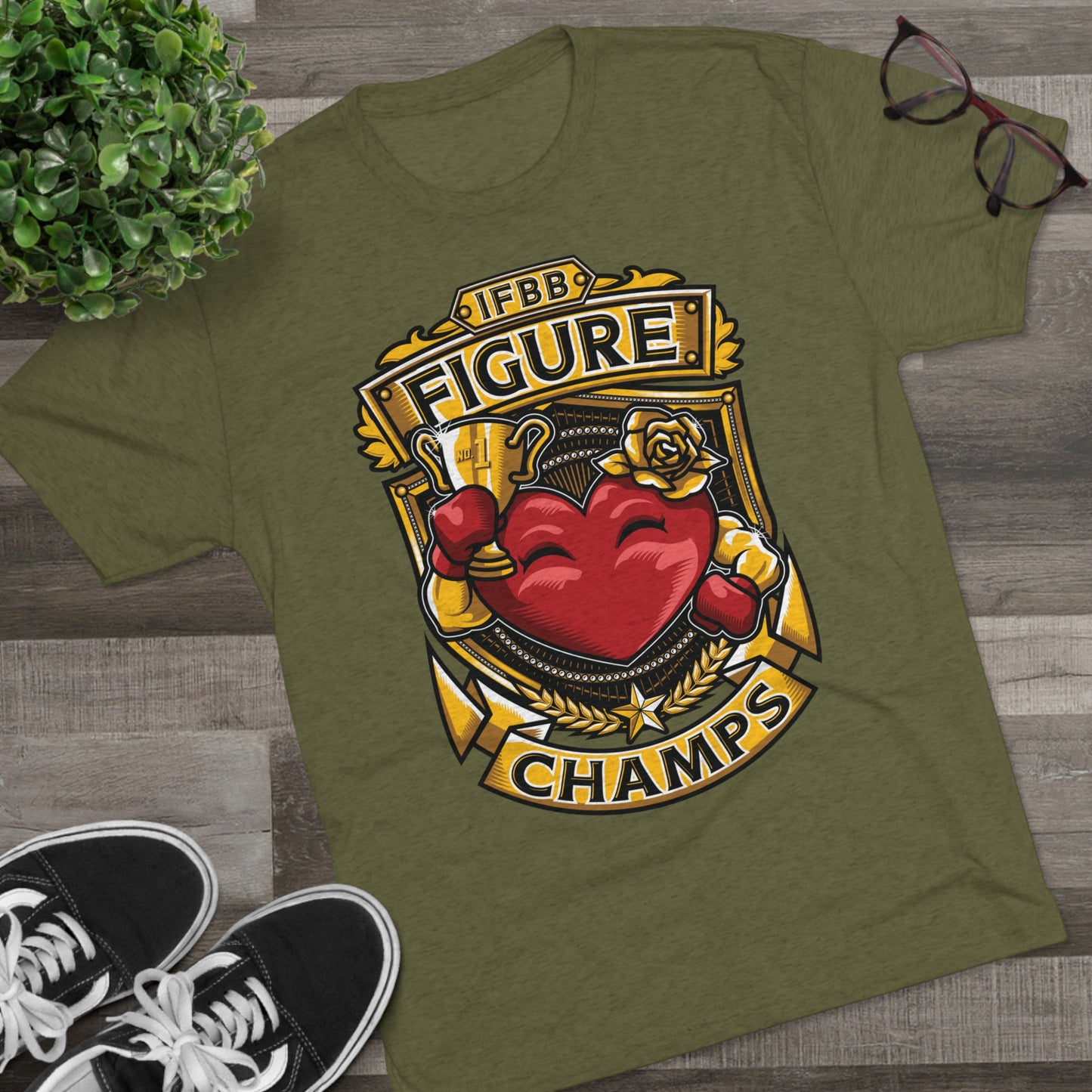IFBB FIGURE CHAMPS  - PREMIUM SOFT - Unisex Tri-Blend Crew Tee (Next Level 6010)