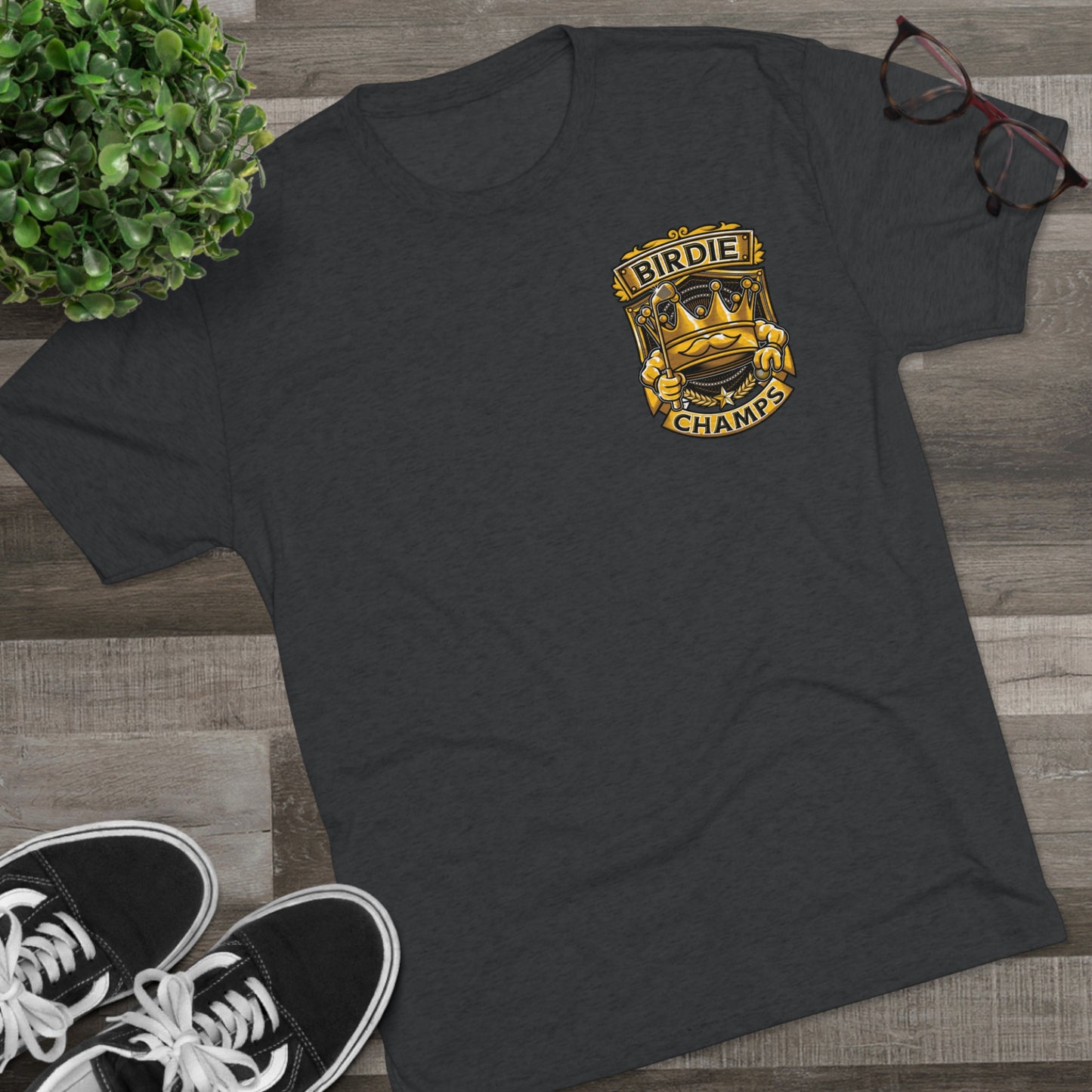 BIRDIE CHAMPS (Small Logo) - PREMIUM SOFT - Unisex Tri-Blend Crew Tee (Next Level 6010)