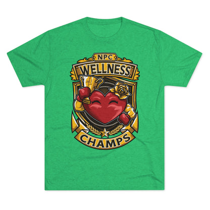 NPC WELLNESS CHAMPS  - PREMIUM SOFT - Unisex Tri-Blend Crew Tee (Next Level 6010)