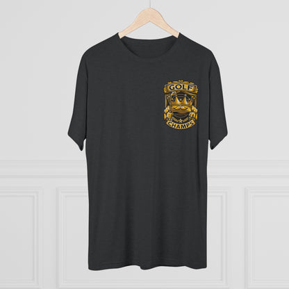 GOLF CHAMPS (Small Logo)  - PREMIUM SOFT - Unisex Tri-Blend Crew Tee (Next Level 6010)