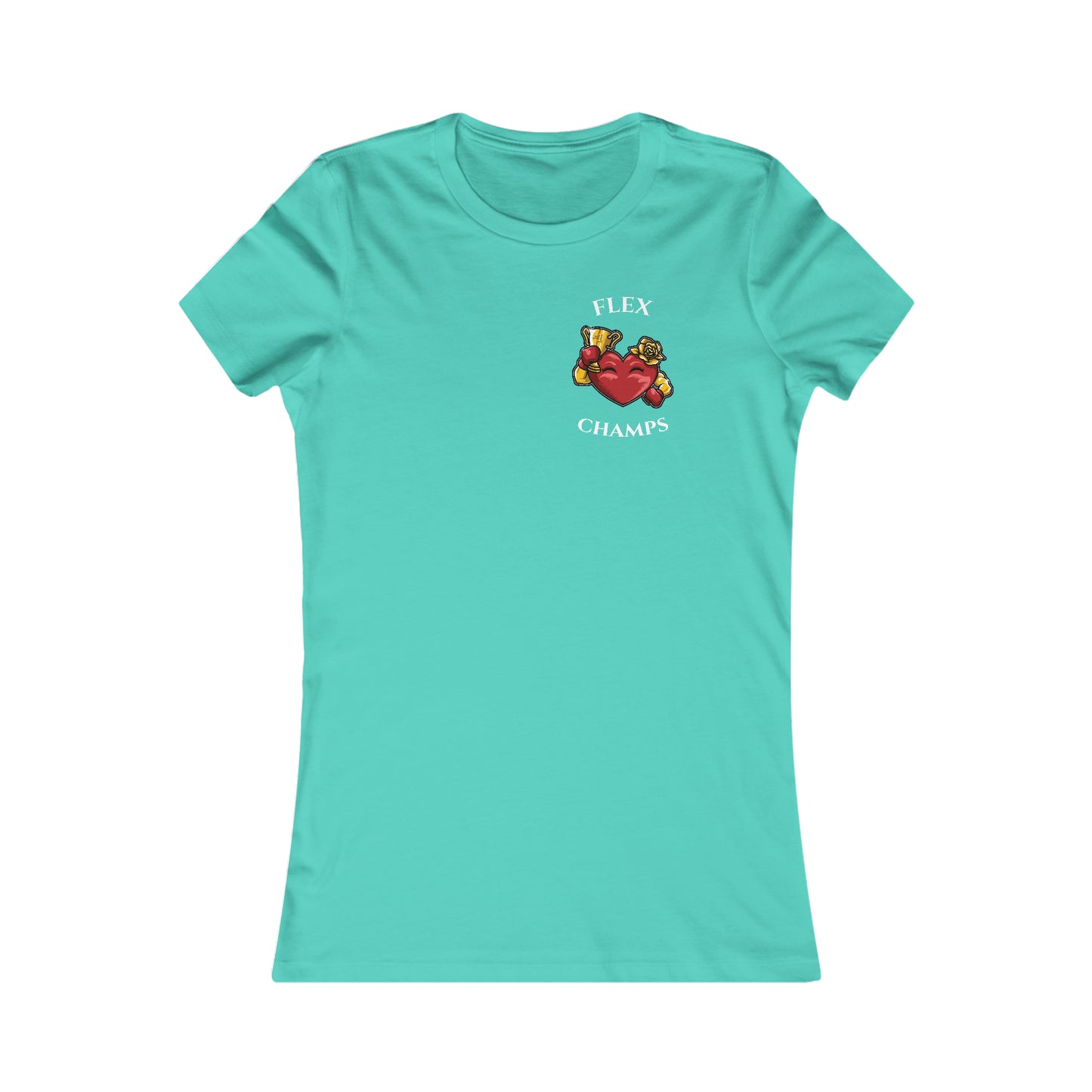 FLEX CHAMPS! (Small Front Logo) - Women's Favorite Tee (Bella+Canvas)