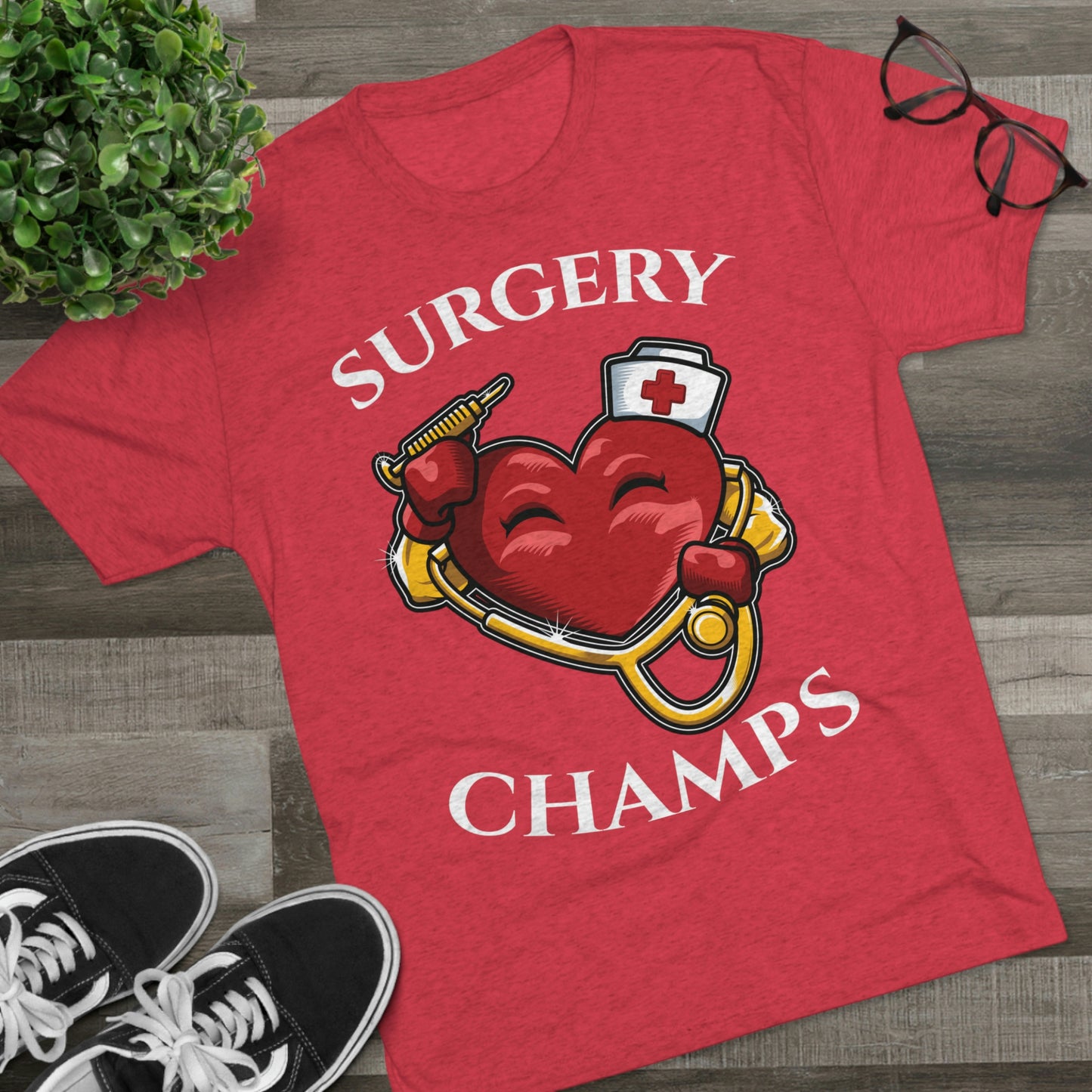 SURGERY CHAMPS - PREMIUM SOFT - Unisex Tri-Blend Crew Tee (Next Level 6010)