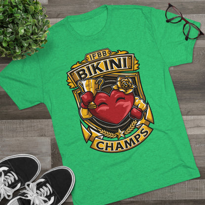IFBB BIKINI CHAMPS  - PREMIUM SOFT - Unisex Tri-Blend Crew Tee (Next Level 6010)
