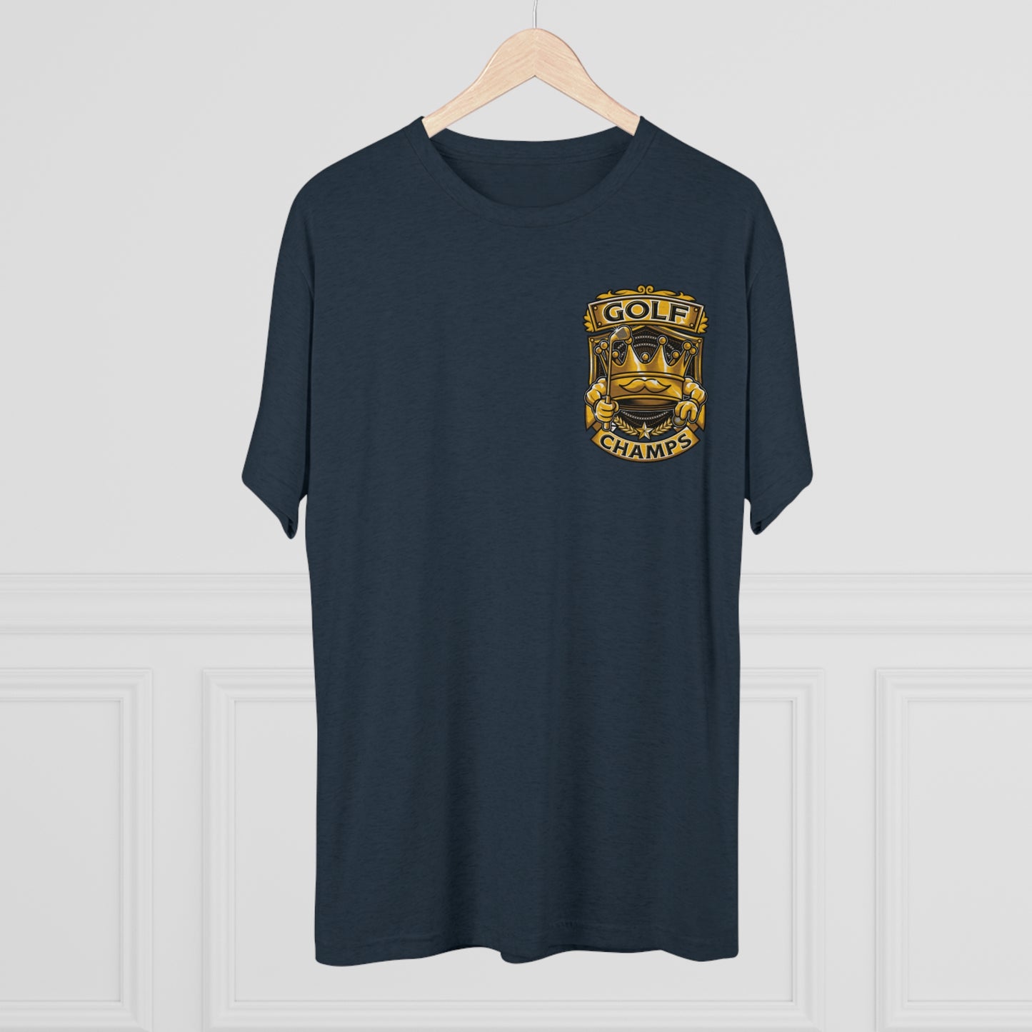GOLF CHAMPS (Small Logo)  - PREMIUM SOFT - Unisex Tri-Blend Crew Tee (Next Level 6010)