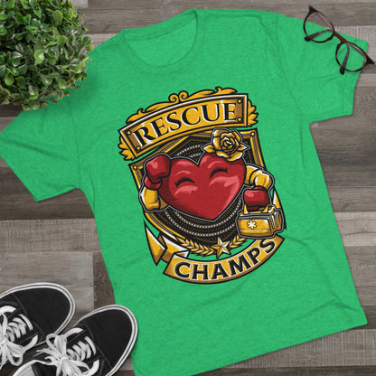 RESCUE CHAMPS  - PREMIUM SOFT - Unisex Tri-Blend Crew Tee (Next Level 6010)