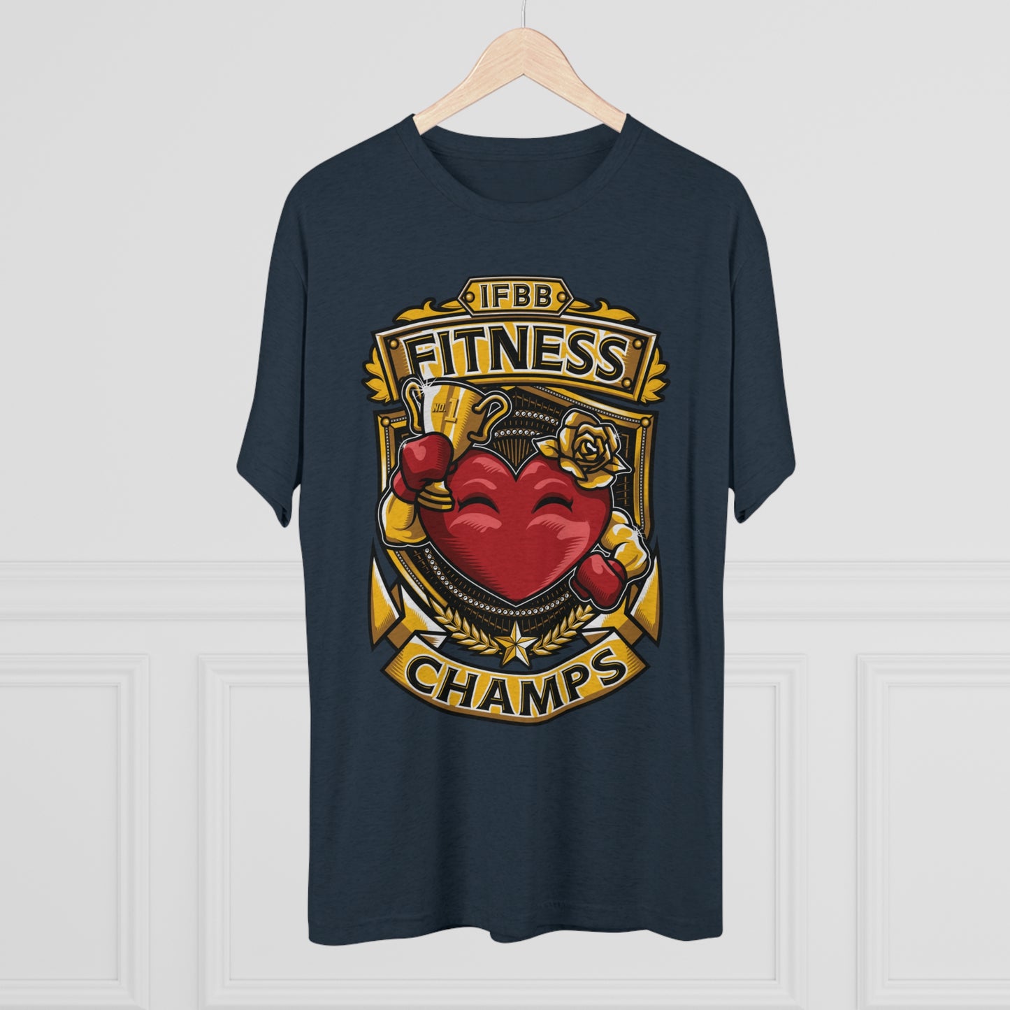 IFBB FITNESS CHAMPS  - PREMIUM SOFT - Unisex Tri-Blend Crew Tee (Next Level 6010)