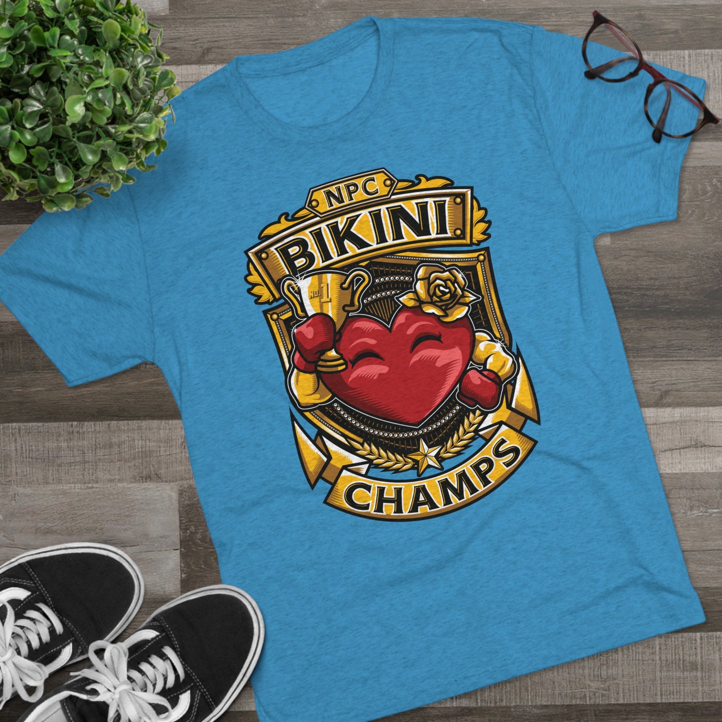 NPC BIKINI CHAMPS  - PREMIUM SOFT - Unisex Tri-Blend Crew Tee (Next Level 6010)