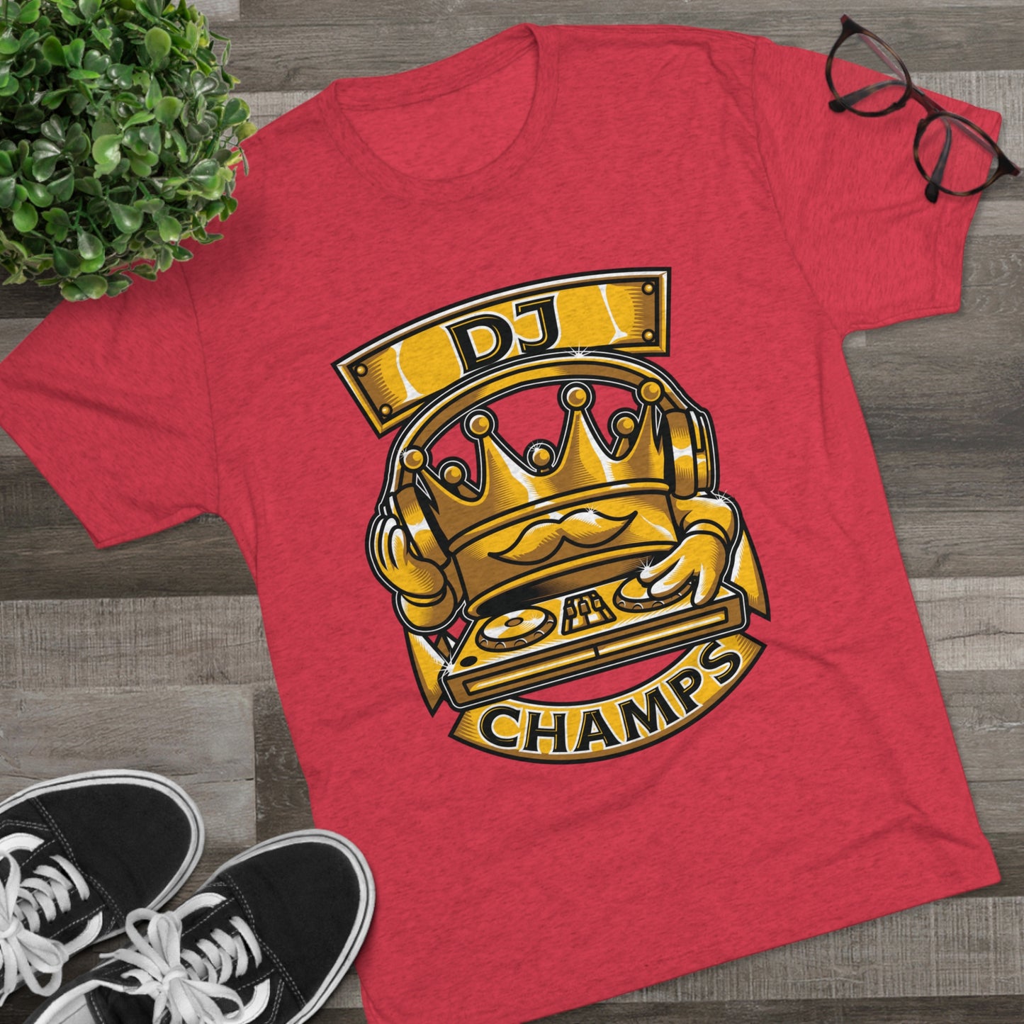 DJ CHAMPS  - PREMIUM SOFT - Unisex Tri-Blend Crew Tee (Next Level 6010)