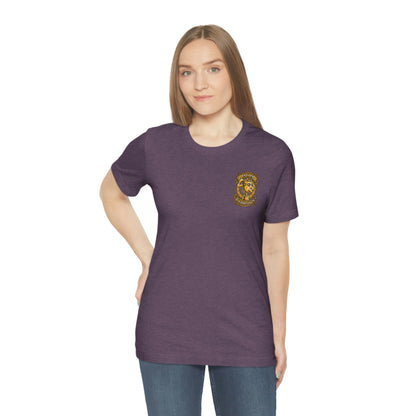 Mom Champs (Gold -Front & Back)! Unisex Jersey Short Sleeve Tee (Bella+Canvas)