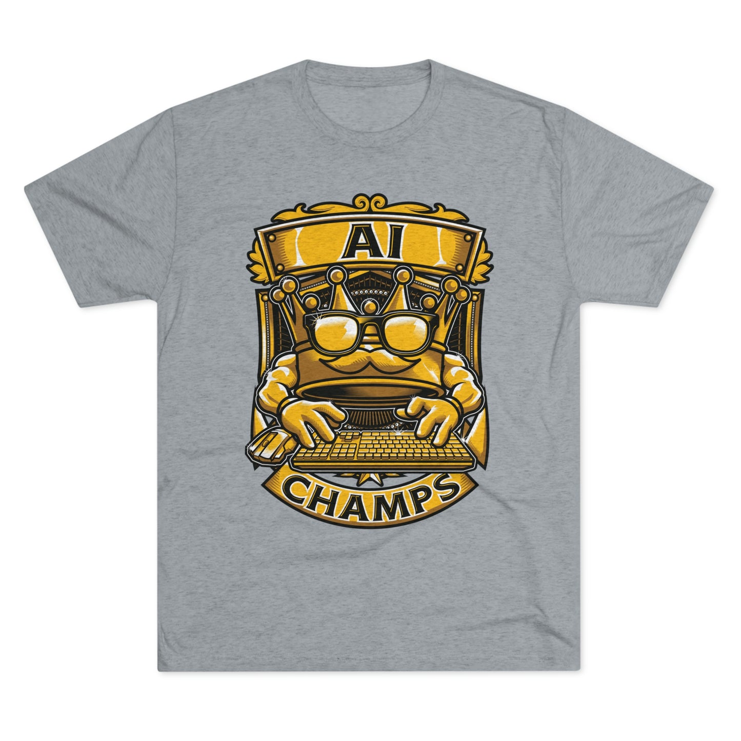 AI CHAMPS (Men) - PREMIUM SOFT - Unisex Tri-Blend Crew Tee (Next Level 6010)