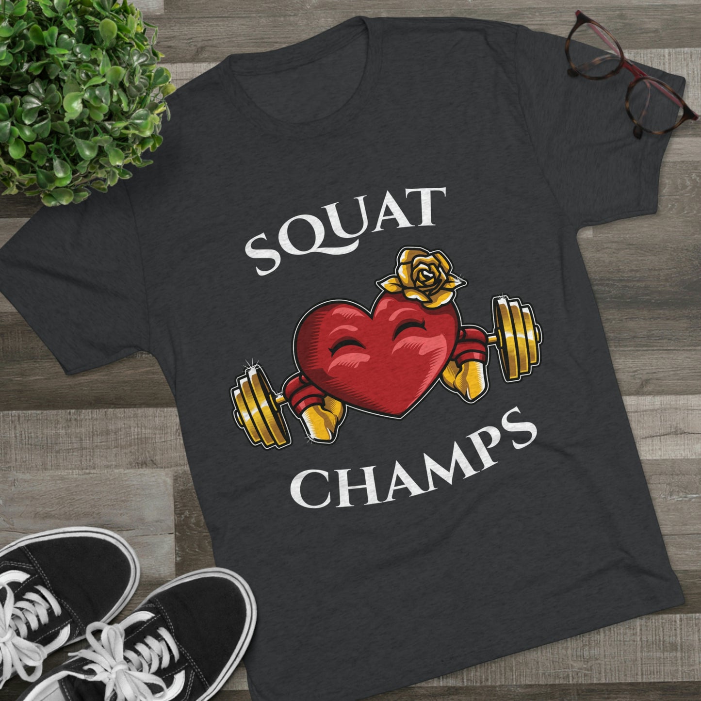 SQUAT CHAMPS -  PREMIUM SOFT - Unisex Tri-Blend Crew Tee (Next Level 6010)