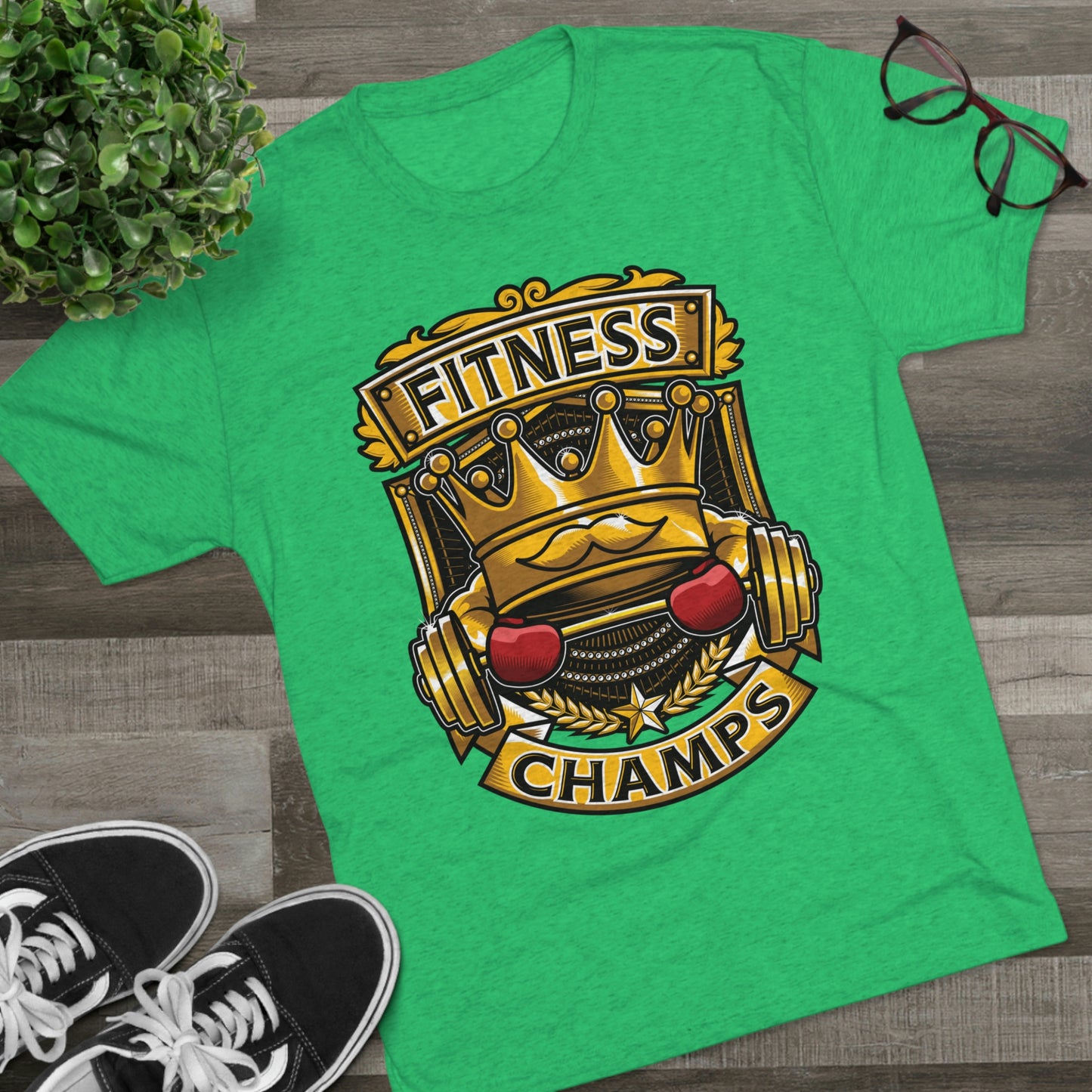 FITNESS CHAMPS - PREMIUM SOFT - Unisex Tri-Blend Crew Tee (Next Level 6010)