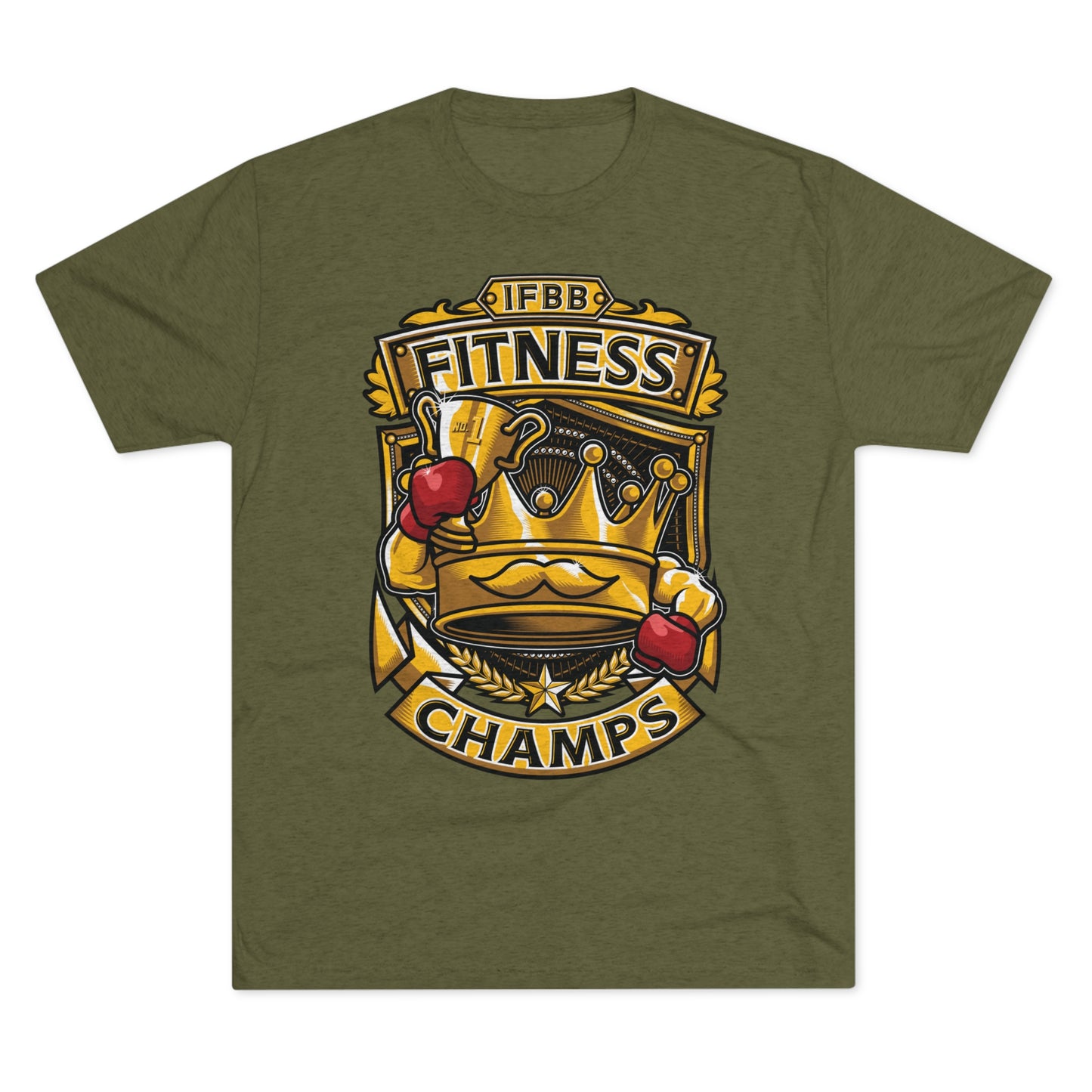 IFBB FITNESS CHAMPS  - PREMIUM SOFT - Unisex Tri-Blend Crew Tee (Next Level 6010)
