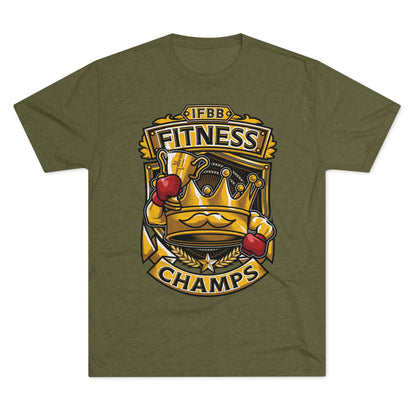 IFBB FITNESS CHAMPS  - PREMIUM SOFT - Unisex Tri-Blend Crew Tee (Next Level 6010)