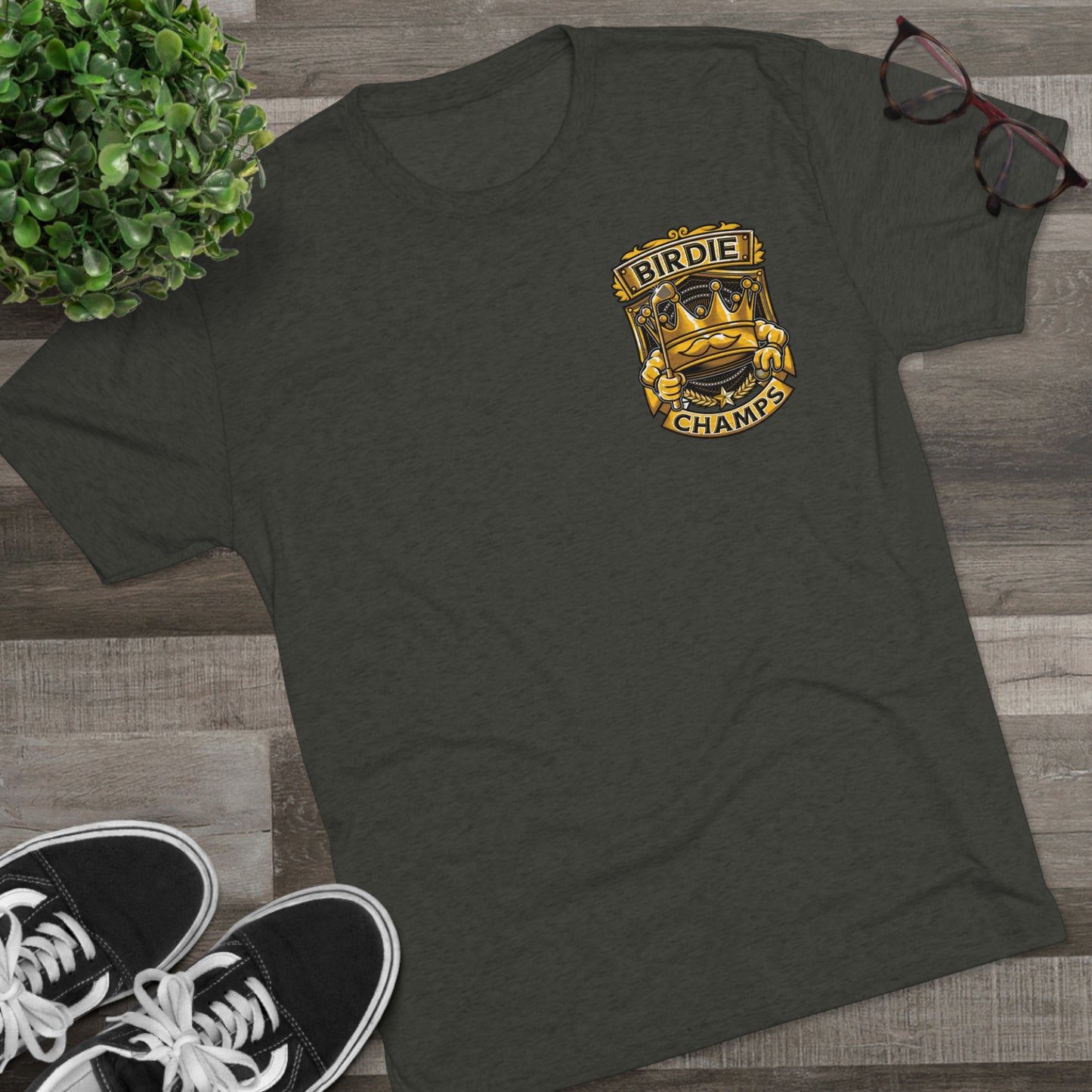 BIRDIE CHAMPS (Small Logo) - PREMIUM SOFT - Unisex Tri-Blend Crew Tee (Next Level 6010)