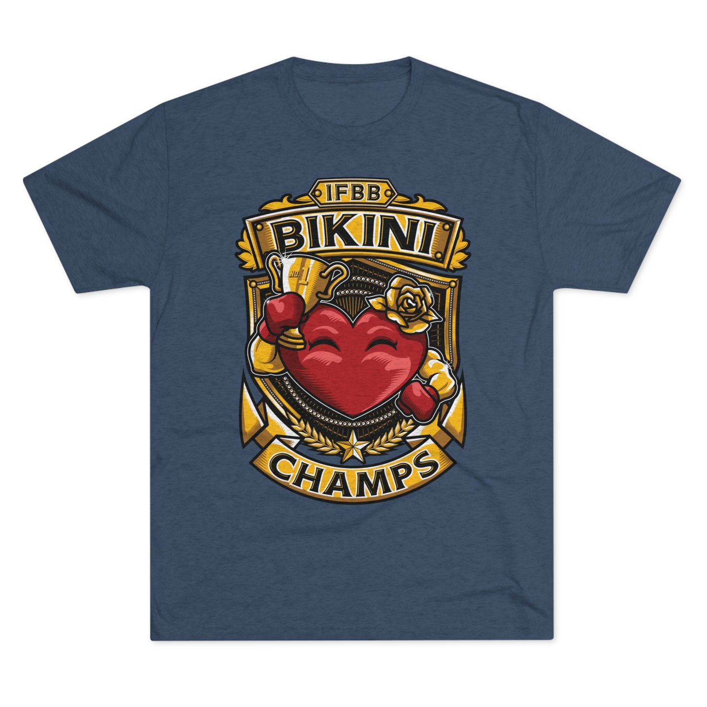 IFBB BIKINI CHAMPS  - PREMIUM SOFT - Unisex Tri-Blend Crew Tee (Next Level 6010)