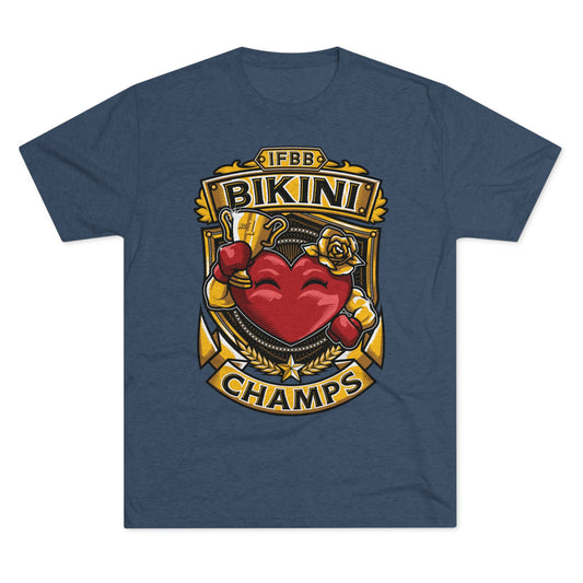 IFBB BIKINI CHAMPS  - PREMIUM SOFT - Unisex Tri-Blend Crew Tee (Next Level 6010)