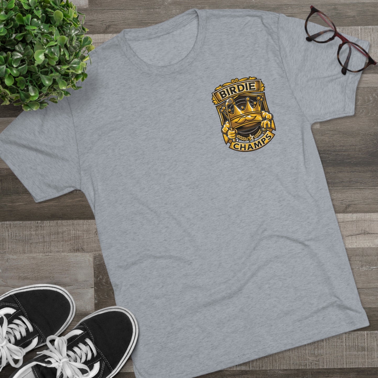 BIRDIE CHAMPS (Small Logo) - PREMIUM SOFT - Unisex Tri-Blend Crew Tee (Next Level 6010)
