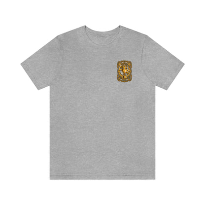 Mom Champs (Gold -Front & Back)! Unisex Jersey Short Sleeve Tee (Bella+Canvas)