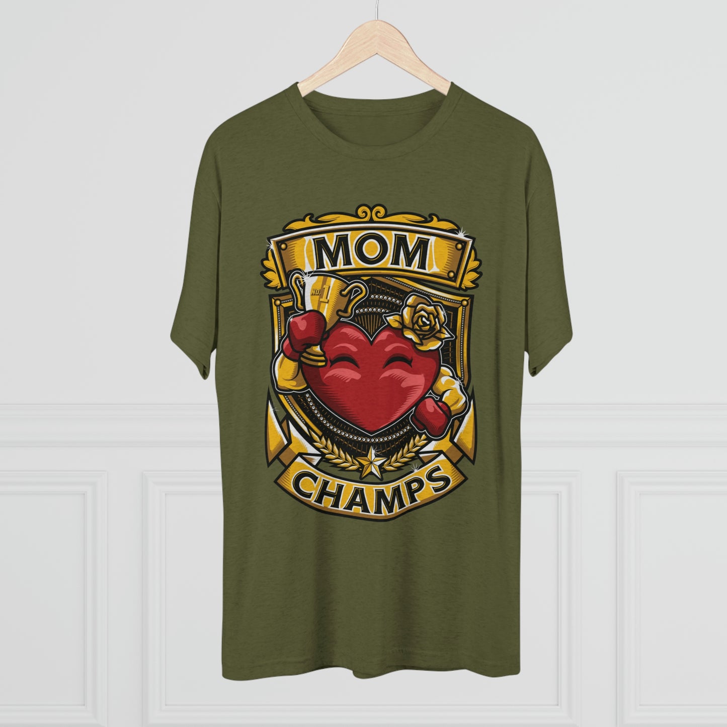 MOM CHAMPS  - PREMIUM SOFT - Unisex Tri-Blend Crew Tee (Next Level 6010)