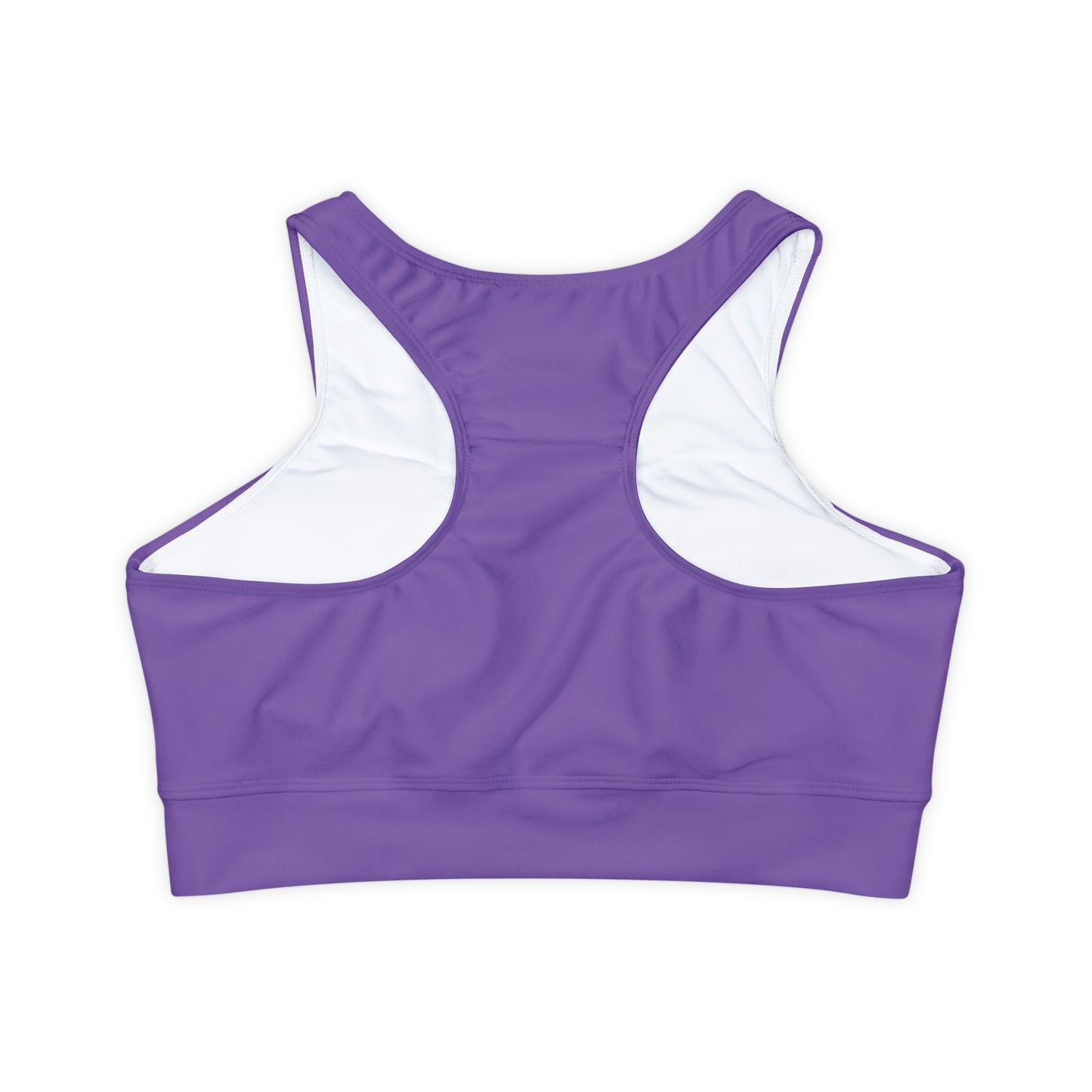 IFBB FIGURE CHAMPS (PURPLE) - Fully Lined, Padded Sports Bra (AOP)