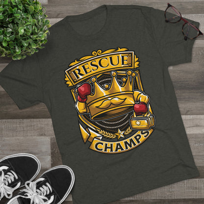 RESCUE CHAMPS  - PREMIUM SOFT - Unisex Tri-Blend Crew Tee (Next Level 6010)