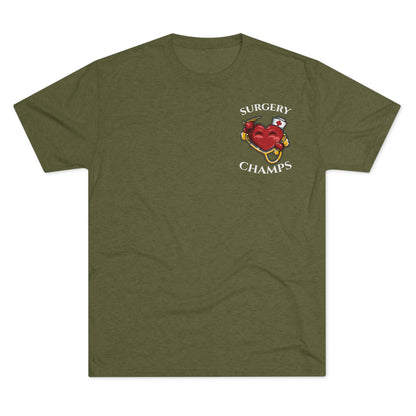 SURGERY CHAMPS (Small Logo) - PREMIUM SOFT - Unisex Tri-Blend Crew Tee (Next Level 6010)