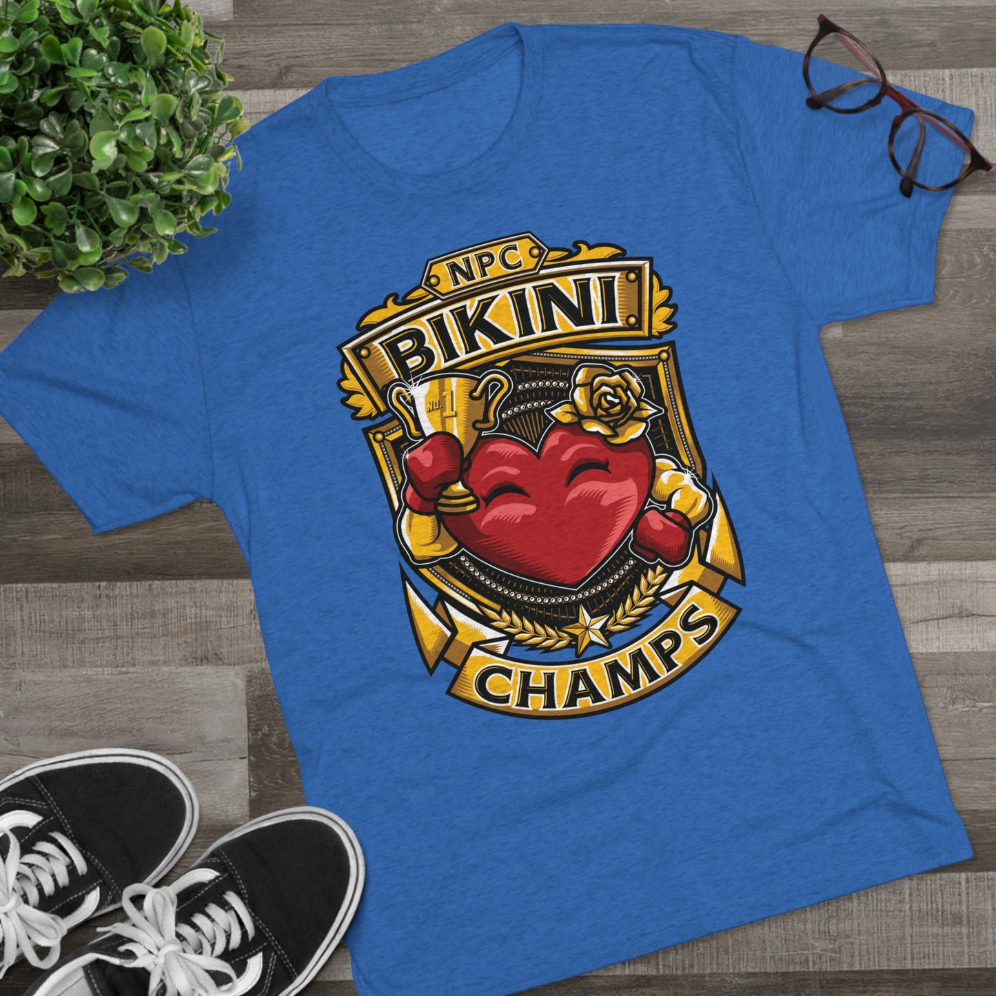 NPC BIKINI CHAMPS  - PREMIUM SOFT - Unisex Tri-Blend Crew Tee (Next Level 6010)