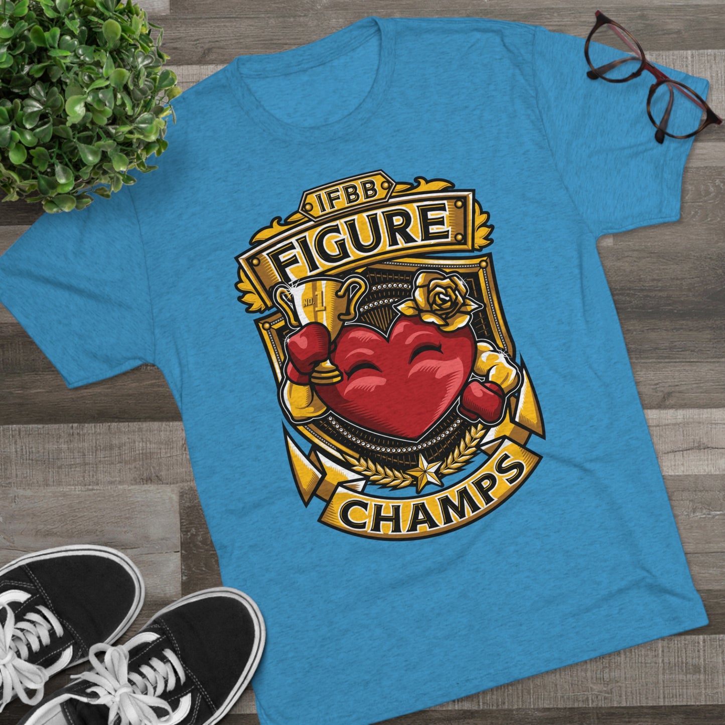 IFBB FIGURE CHAMPS  - PREMIUM SOFT - Unisex Tri-Blend Crew Tee (Next Level 6010)