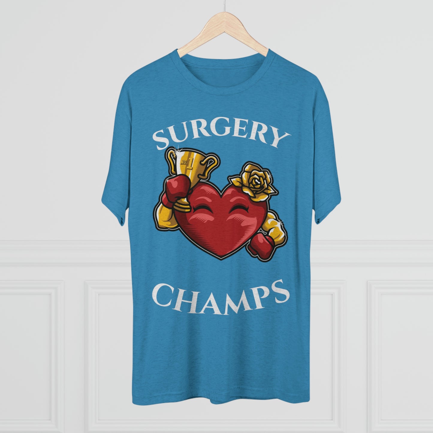 SURGERY CHAMPS (Alternate Logo)  - PREMIUM SOFT - Unisex Tri-Blend Crew Tee (Next Level 6010)