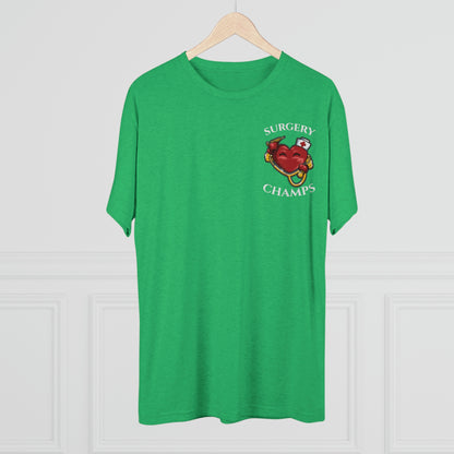 SURGERY CHAMPS (Small Logo) - PREMIUM SOFT - Unisex Tri-Blend Crew Tee (Next Level 6010)