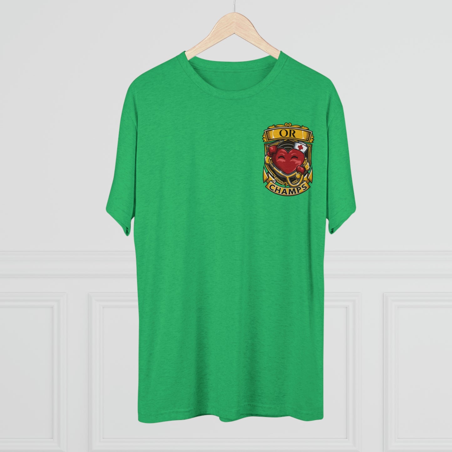 OR CHAMPS (Small Logo)  - PREMIUM SOFT - Unisex Tri-Blend Crew Tee (Next Level 6010)