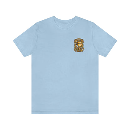 Mom Champs (Gold -Front & Back)! Unisex Jersey Short Sleeve Tee (Bella+Canvas)