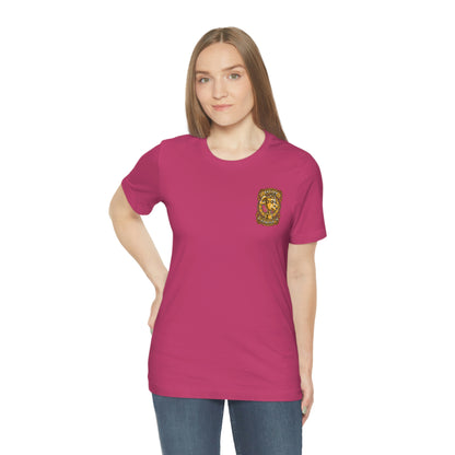 Mom Champs (Gold -Front & Back)! Unisex Jersey Short Sleeve Tee (Bella+Canvas)