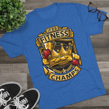 IFBB FITNESS CHAMPS  - PREMIUM SOFT - Unisex Tri-Blend Crew Tee (Next Level 6010)