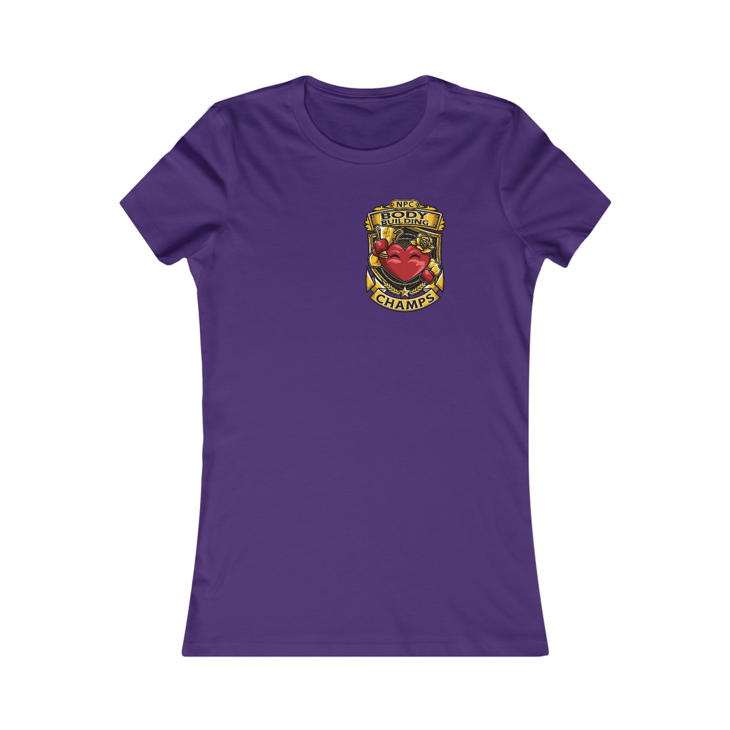 NPC BODY BUILDING CHAMPS! (Small Front Logo) - Women's Favorite Tee (Bella+Canvas)