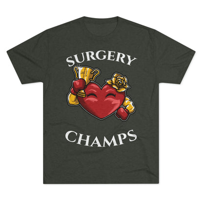 SURGERY CHAMPS (Alternate Logo)  - PREMIUM SOFT - Unisex Tri-Blend Crew Tee (Next Level 6010)