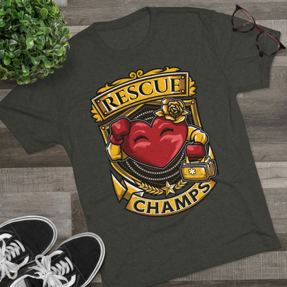 RESCUE CHAMPS  - PREMIUM SOFT - Unisex Tri-Blend Crew Tee (Next Level 6010)
