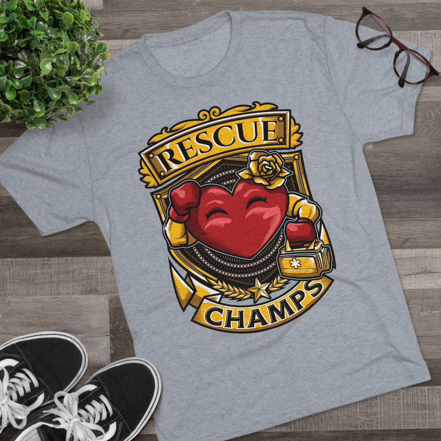 RESCUE CHAMPS  - PREMIUM SOFT - Unisex Tri-Blend Crew Tee (Next Level 6010)