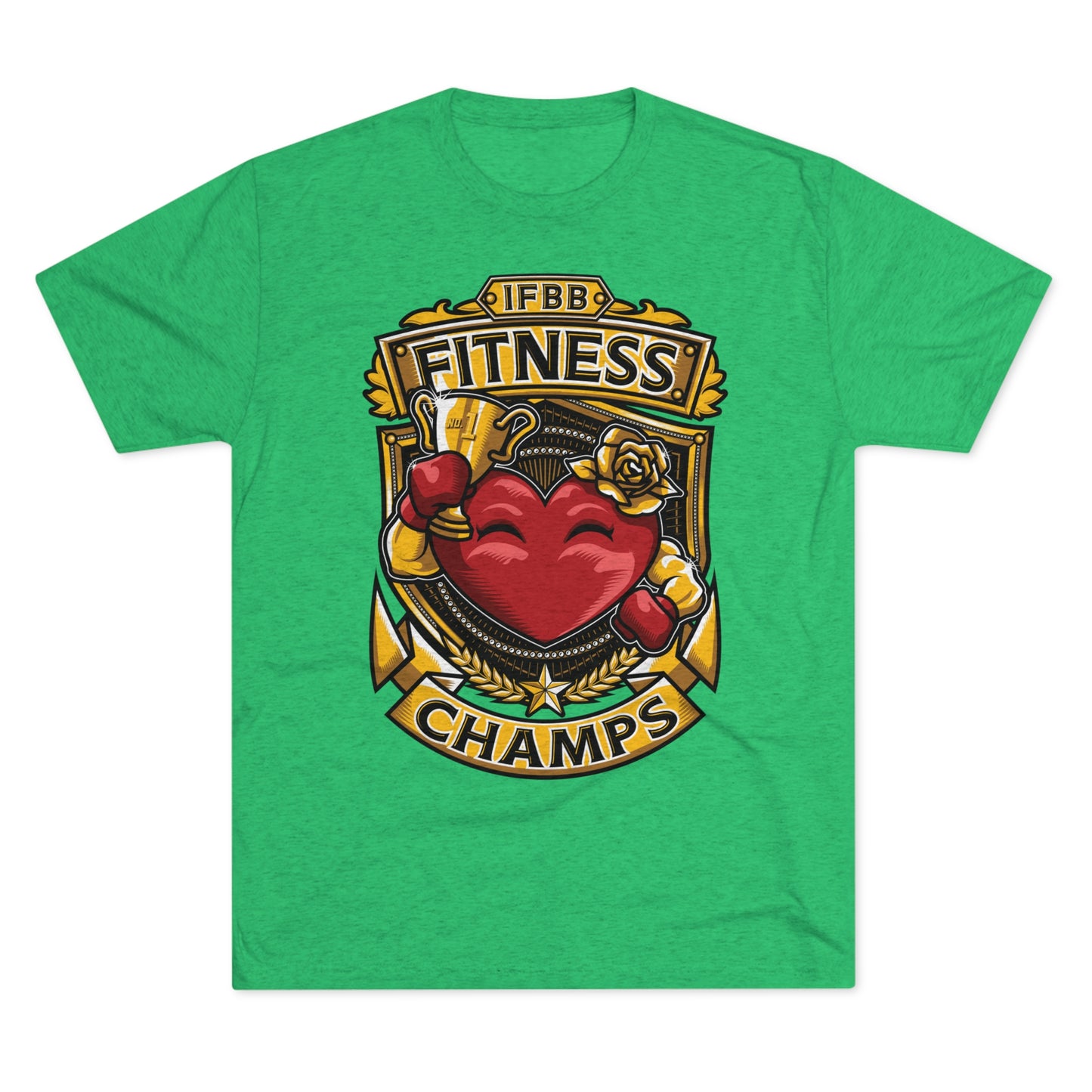 IFBB FITNESS CHAMPS  - PREMIUM SOFT - Unisex Tri-Blend Crew Tee (Next Level 6010)