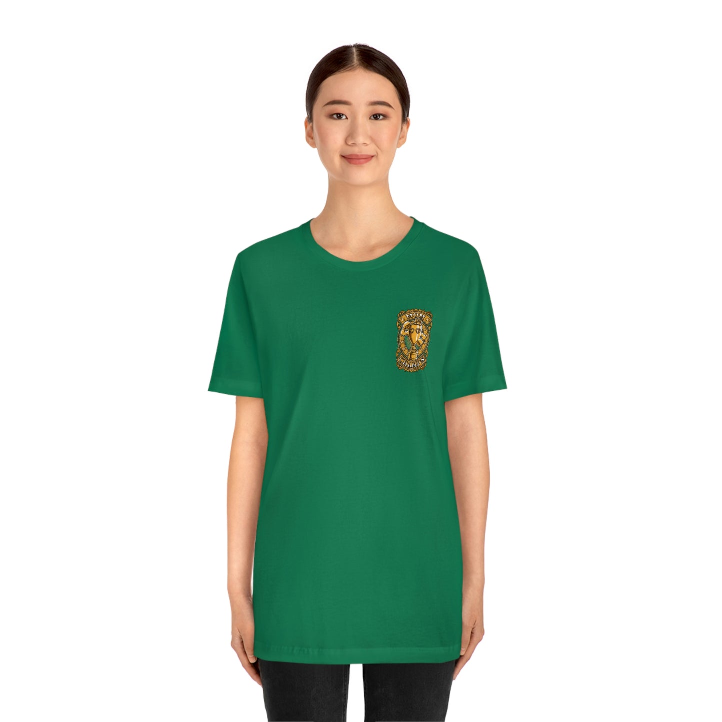 Mom Champs (Gold -Front & Back)! Unisex Jersey Short Sleeve Tee (Bella+Canvas)