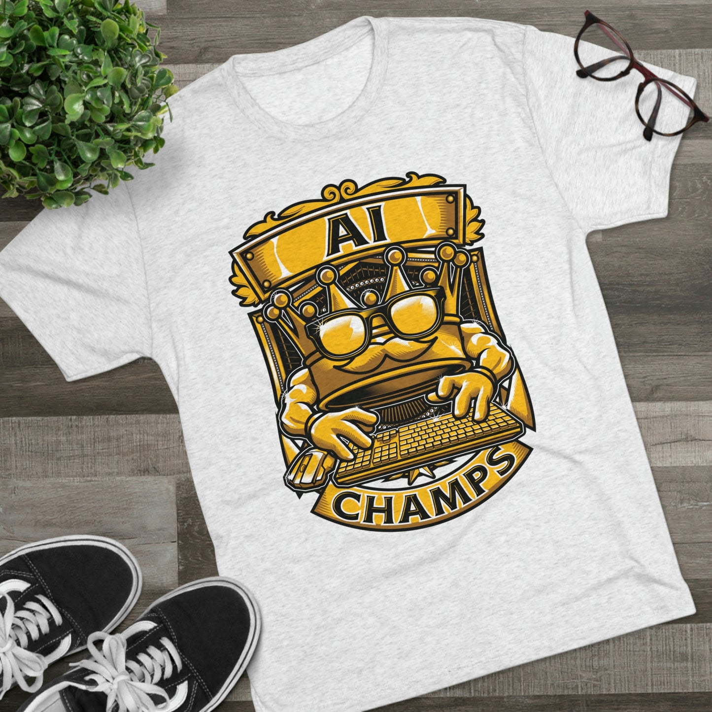 AI CHAMPS (Men) - PREMIUM SOFT - Unisex Tri-Blend Crew Tee (Next Level 6010)
