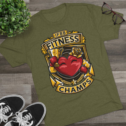 IFBB FITNESS CHAMPS  - PREMIUM SOFT - Unisex Tri-Blend Crew Tee (Next Level 6010)