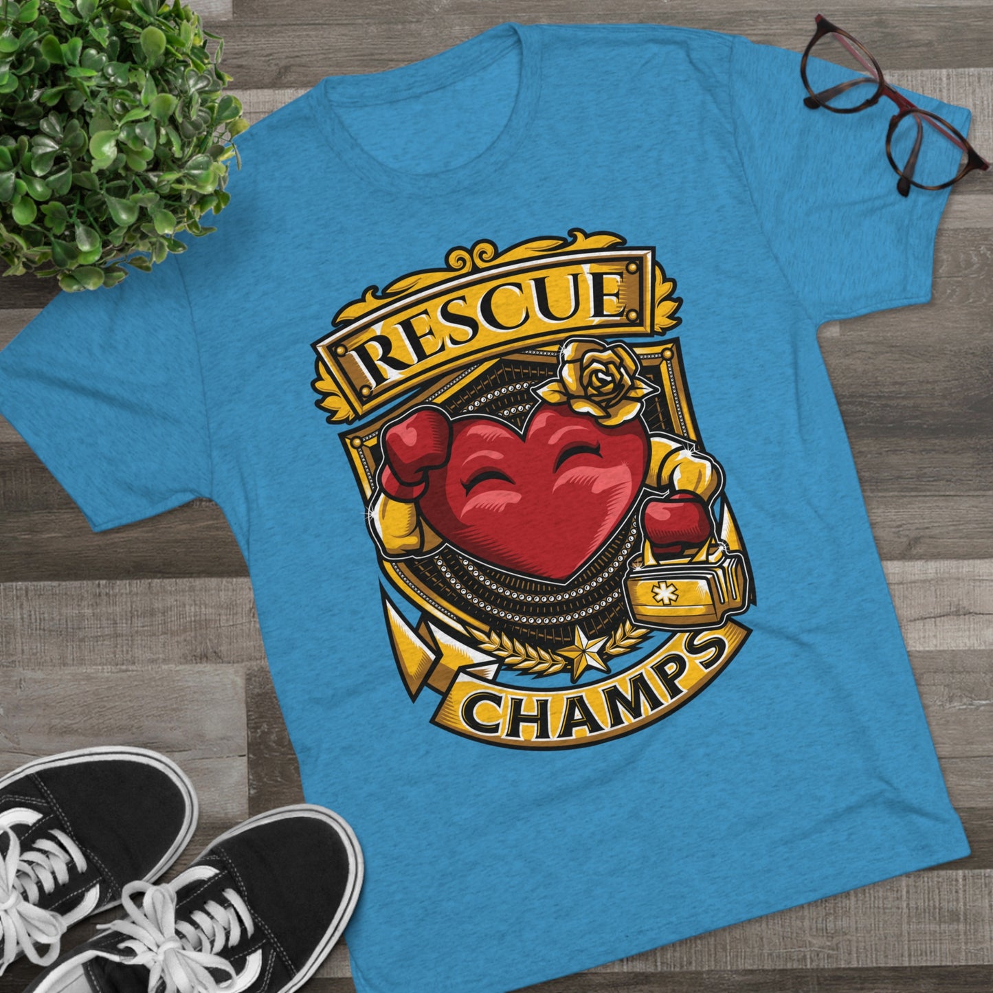 RESCUE CHAMPS  - PREMIUM SOFT - Unisex Tri-Blend Crew Tee (Next Level 6010)