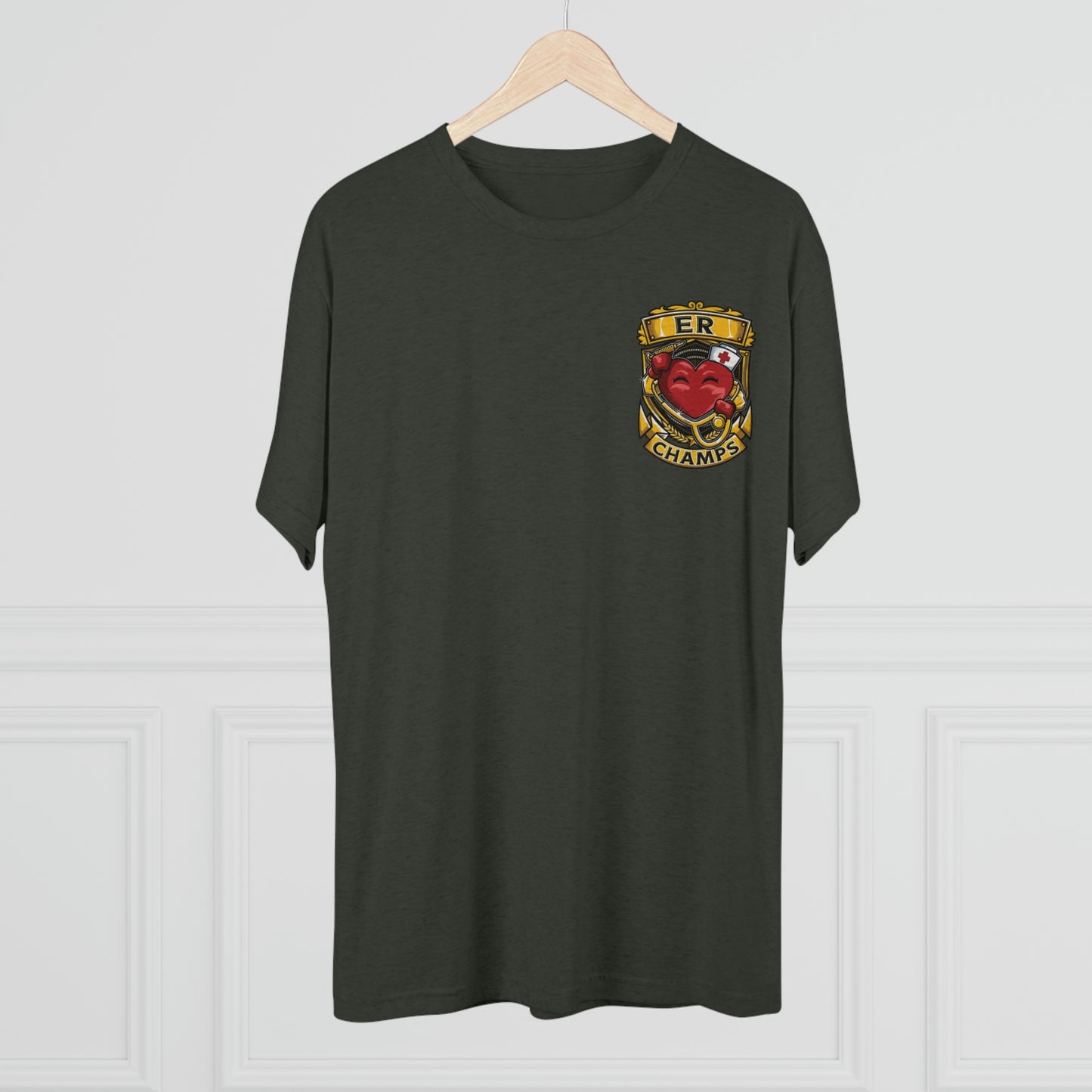 ER CHAMPS (Small Logo) - PREMIUM SOFT - Unisex Tri-Blend Crew Tee (Next Level 6010)